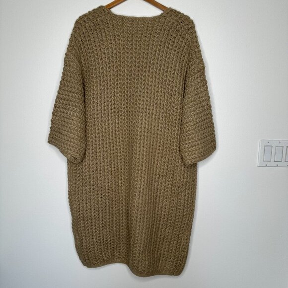 Anthropologie Gabbi Duster Cardigan Tan One Size - Picture 3 of 11